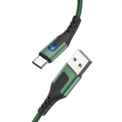 ASY X61 Aluminum Alloy Braided USB Cable with Blue Light