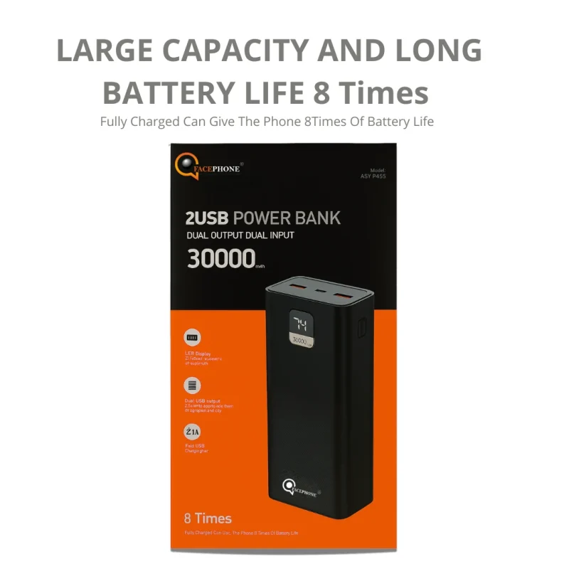 FACEPHONE ASY P455 Power Bank 30000mAh – Image 2