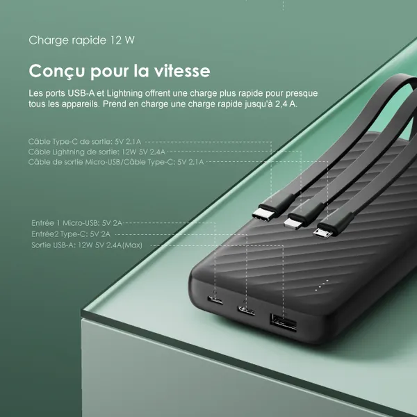oraimo Slice Link Banque d'alimentation 10000mAh 12W – Image 2