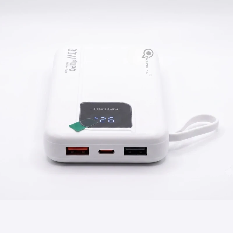 FACEPHONE ASY-453 Pro – Power Bank 10000mAh 30W PD avec 4 câbles intégrés – Image 2